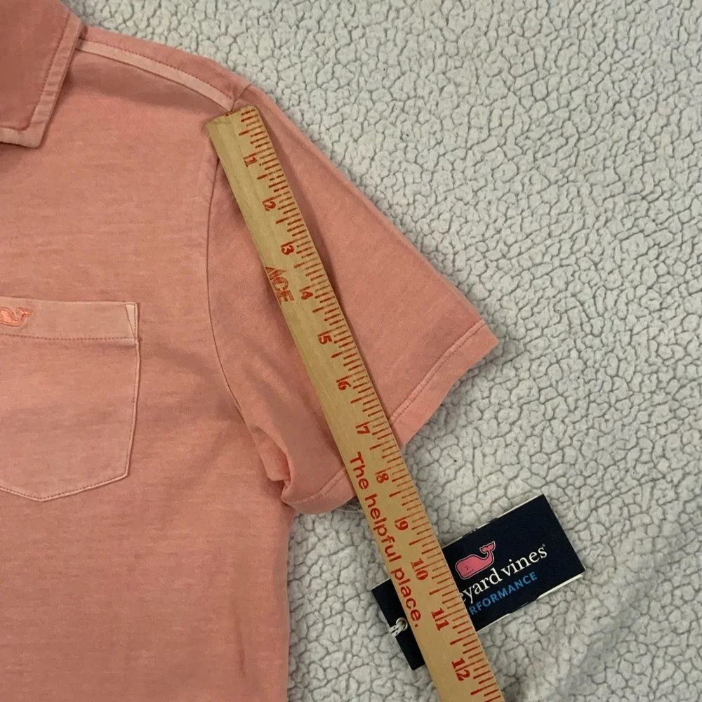 Vineyard Vines Performance Polo Shirt Boy’s L Pink Polo 100% Cotton Pocket New